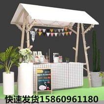 플리마켓 접이식 진열대 매대 좌판대 벼룩시장 가판대 디스플레이 목조 노점 행사 부스, 접이식150*60*200화이트테이블보, 1개
