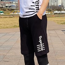 슈프림 M~3XL 빅사이즈 반바지 밴딩 남자 캐쥬얼 5부반바지 포라인