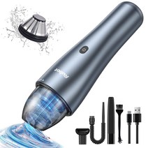 RUBOT 핸디 클리너 자동차용 청소기 강력 흡인 탁상 클리너 무선 미니 소리기 저소음 다기능 usb 충전 경량 차용가정용업무용 일본어 취급 설명서 핸디 청소기 블루(P02)