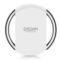 고속 무선 충전기 DISDIM [합금 프레임] 호흡 램프 Qi 충전 패드 삼성 갤럭시 S8 플러스 S7 지원 장치 (화이트)