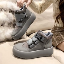 여성 면화 가을 겨울 통굽 기모 스노부츠 방수 미끄럼 방지 로우부츠 패션 캐주얼 여성화