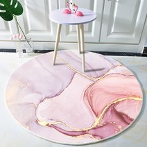핑크 대리석 기하학 현대 라운드 카펫 층 매트 거실 소파 식당 차 테이블 쿠션 의자 쿠션 사용