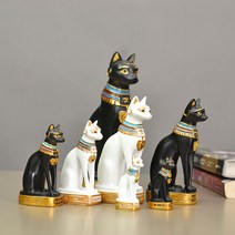 고대 이집트 고양이 장식품 부의상징 행운기원 집들이선물, [13] 1호 화이트