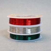 맘아트 칼라 동철사 0.3mm 30m 공예철사, A.빨강