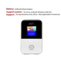 인터넷 라우터 와이파이 4g lte pocket wifi sim 카드 슬롯 모바일 무선, 하얀