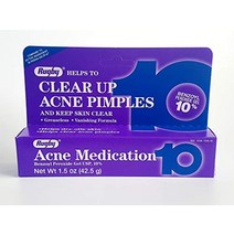 럭비 벤조일 퍼옥사이드 여드름 치료제 튜브당 1.5oz