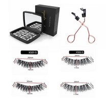 인조속눈썹 마그네틱 속눈썹 접착제 없음 실 리오스 페스타냐 천연 인조 2 개, 한개옵션1, 07 2P-5MA KS01KS02