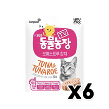 동물농장 애묘 습식간식 (모이스트루 참치) 80g x 6개, 단품