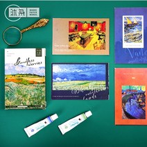 WEHAVE 인테리어 그림엽서 포토 사진 도시 일러스트 캘리그라피 영화 고흐 마티스 모네 피카소 명화 소품 세트, 빈센트 반 고흐 E, 1세트
