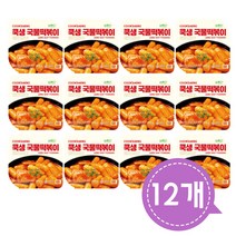 쿡생 간편한 전자레인지용 국물떡볶이 375gx12개 캠핑요리 혼술 간편간식 프랜차이즈떡볶이 분식, 375g, 12개