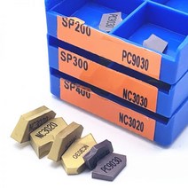 홈 가공 인서트 SP200 SP300 SP400 PC9030 NC3020 NC3030 카바이드 SP 300 선반 공구 터닝, 100PCS