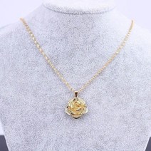 윙윙쇼핑 여성 18K 골드 gold 목걸이 꽃 플라워 쥬얼리 고급 펜던트 심플 유니크 여자 선물 악세사리 체인 금 도금 팬던트 패션