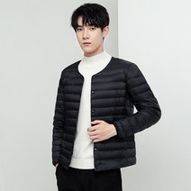 남성경량구스다운 자켓 90% 년 신제품 이음매 없는 울트라 라이트 화이트 덕 다운 겨울 재킷 스탠딩 칼라 가변 긴팔 따뜻한 조끼