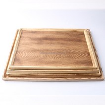 애쉬목 고급 백골 직사각 나무 쟁반 4size, 중