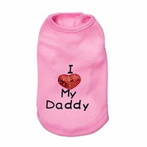 Petall Dog Shirts I Love My Mom/Mommy Dad/Daddy Clothes Doggy Slogan Costume Cute Heart Vest for Sma, 1
