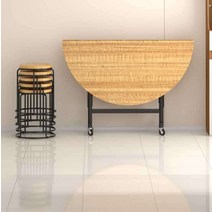 중식당 이동식 턴테이블 대형 원판 회전식 탁자 1.8m, 1.8m 블랙호두 + 1.2m 턴테이블