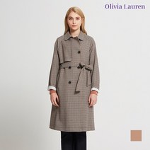 올리비아로렌 멀티체크 롱 트렌치 VOIEBVF8361