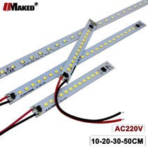 차량용 작업 안개 집어 등 원형 사각 써치라이트 led 바 스포트라이트 X5 x10 x20pc pcb 조명 ac220v 10cm 20cm 30cm 50cm 스트립 램프, 자연광4000k, 8w 60smd 50cm 20pcs
