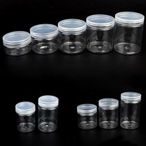 원통형 투명 보관용기 양념통 소스 보관통 플라스틱, 7cm, 300ml