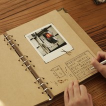 북바인딩 재료 수제노트 다이어리 만들기 DIY 세트 키트, 2색 안 페이지 + 종이 봉투