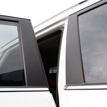 (차데코) 쌍용 티볼리에어 B필러 카본 기둥몰딩 커버 차량 용품, 티볼리에어 헤어라인실버검정(무광)