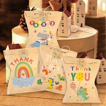 크래프트 종이봉투 구디백 선물포장, Flower ThankYou