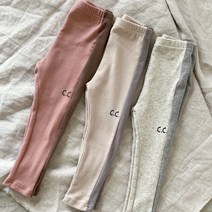 꿀잠커플 유아 아동 부드럽고 신축성 좋은 배색 레깅스