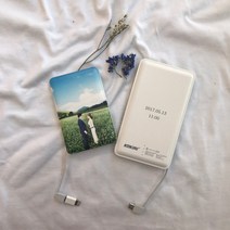 나만의 사진 로고 디자인 주문제작 보조배터리[생일 답례품 단체 기념일 군대 선물], 10000mAh, C타입