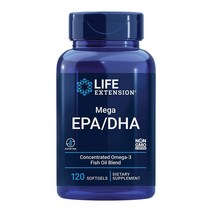Life Extension Mega EPADHA 라이프 익스텐션 메가 오메가 EPA DHA 120정, 1개, 기본