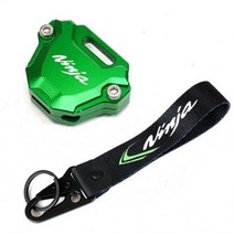 오토바이튜닝 가와사키 닌자 1000SX ZX6R ZX10R 650 400 1000 오토바이 액세서리 키 커버 케이스 쉘 및 자수 배지 열쇠 고리, KKCR Green