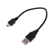 200mm 휴대용 블랙 USB 2.0 짧은 남성-미니 5 핀 데이터 케이블 코드 어댑터, [01] Black