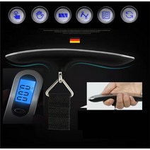 에어포인트 LED디지털(배터리포함)메탈그레이 여행용 손 저울 수화물 캐리어 매달림 무게측정, 1개