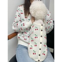 사랑스러운 댕댕이옷 체리가디건 단독상품!