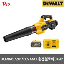 [디월트] DCMBA572X1 / 60V MAX (54V) 플렉스볼트 BL 충전 송풍기 3.0Ah, 1개