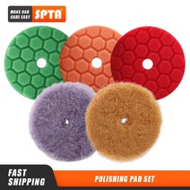 5인치광택패드 자동차광택기 SPTA 5 개 3 "(80mm)/5"(125mm)/6 "(150mm) 자동차 스폰지 양, 01 3 Inch(80mm)
