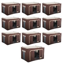 마이닝 베이직 리빙박스 66L, 브라운, 10개