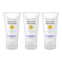 Neutrogena Healthy Defense 데일리 모이스처라이저 민감한 피부용 SPF 50 이산화아연 및 이산화티타늄이 함유된 미네랄 선스크린 프리 무향 4.7 ml(1.7, 1.7 Fl Oz (Pack of 3)