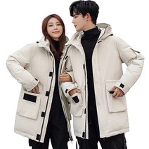 남녀공용 겨울 아웃도어 오리털 숏 패딩