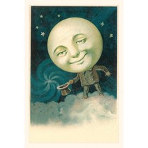 (영문도서) Vintage Journal Benevolently Smiling Moon Paperback, Found Image Press, English, 9781669504559