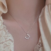 보석 알함브라 목걸이 요정 지르콘 날개 하트 스탈 펜던트 목걸이