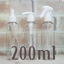 200ml 투명용기스프레이 펌프용기 분무기 소독제, 200ml펌핑용기