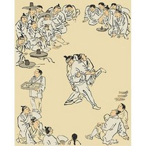 아트미니 보석십자수 김홍도 씨름도 단원풍속도첩 중 씨름 전체수 DIY키트, 60x80cm