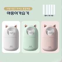 야옹이 가습기 애완 고양이 300ml 대용량 미니 가습기 USB가습기 무드등 필터 5개 포함 KC인증 대량 구매, 야옹이가습기, 민트, 30-40mL/300mL