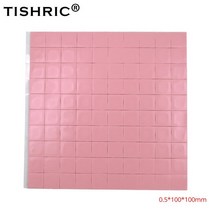 TISHRIC-빨간색 열 패드 1mm/0.5mm/1mm/2mm 방열판 접착제 PC 팬 쿨러 전도성 실리콘 GPU CPU, 02 Cut