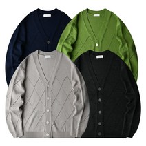 핫코드 남성용 국내생산 남자 스카시 니트 가디건