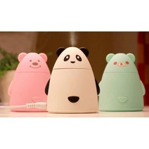 귀여운 초등학생 책상용 미니 팬더 가습기 조명 무선 디자인 청소간편 간이, 화이트