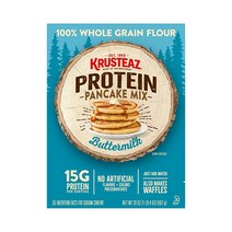 Krusteaz Protein Buttermilk 팬케이크 및 와플 믹스 1회 제공량당 단백질 15g 591.5ml(20온스) 박스 (3팩), 3.75 Pound (Pack of 1)