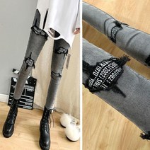 라쿤걸 하이웨이스트 슬림스판 여성빈티지청바지AW198