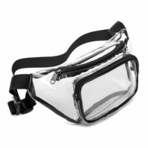 클리어 지퍼 슬링 백 투명 스타디움 숄더 크로스바디 조절식 백팩, Waist Bag