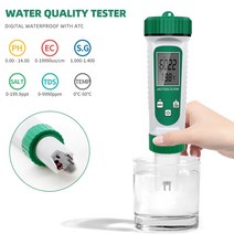 토양EC측정기 산도 수분 염류농도 전도도 농도계 염도 비료 6 in 1 ph ec tds 소금 s.g 온도 ph 미터 분석기 실험실 풀 ip67을 마시는 고정밀 프로브 산도계